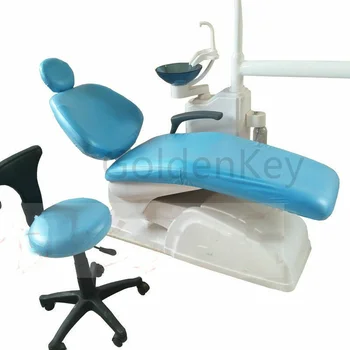 Защитный чехол для стоматологического кресла из водонепроницаемой искусственной кожи, который можно стирать, светло-голубой