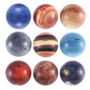 Шарики для стресса Солнечной системы, мяч-антистресс, планеты для детей, игрушки Солнечной системы, модель Planet Squishy Balls, Развивающая игрушка